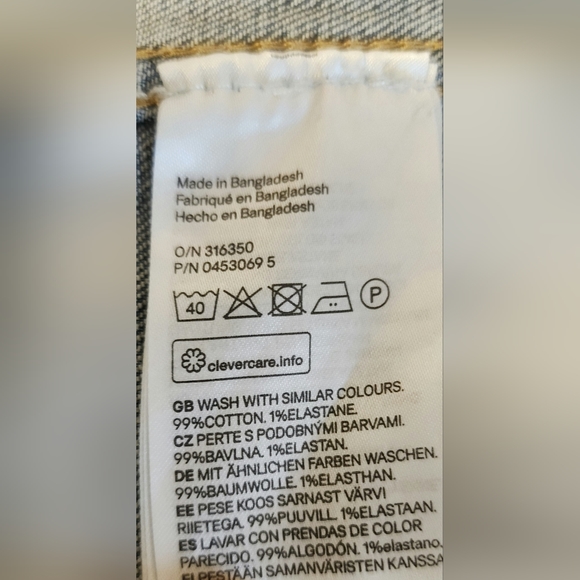 🍂🍁🍂Label of Graded Goods L.O.G.G Jean jacket size 8 H&M Denim🍁🍂🍁 - Picture 13 of 16